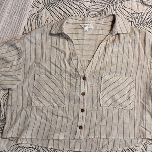 Cropped button down